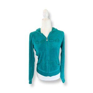 Super Cute Turquoise Women’s Bebe Velour Zip-Up Hoodie❤️